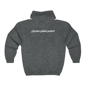 "Quien pidio pollo" Unisex Heavy Blend™ Full Zip Hooded Sweatshirt