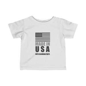 Camiseta Infant's "Made in the USA with Colombian parts" (Fine Jersey Tee)
